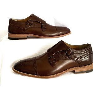 Johnson & Murphy Cognac Double Monk Strap SP. NWT